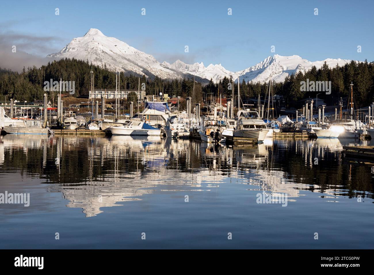 Don Statter Harbor, Auke Bay, Juneau, Alaska du Sud-est. Banque D'Images