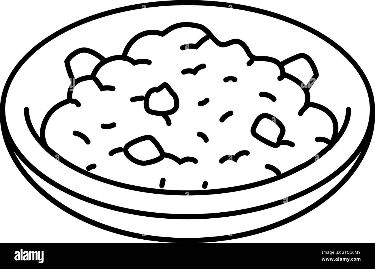 illustration vectorielle d'icône de ligne de cuisine turque kisir Illustration de Vecteur