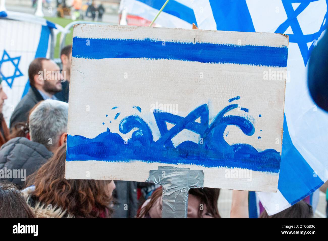 Une manifestation menée par les Israéliens contre le gouvernement de Benjamin Netanyahus Banque D'Images