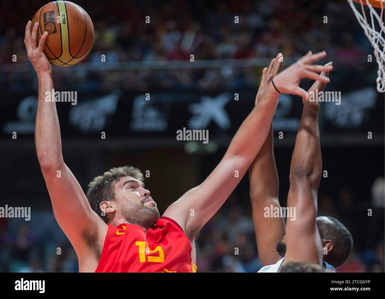 Madrid, 23 août 2013. Amicale équipe espagnole de basket-ball - France. Marc Gasol.photo : Ignacio Gil. Ķ.ArchdcĶ. Ignacio Gil. Crédit : Album / Archivo ABC / Ignacio Gil Banque D'Images