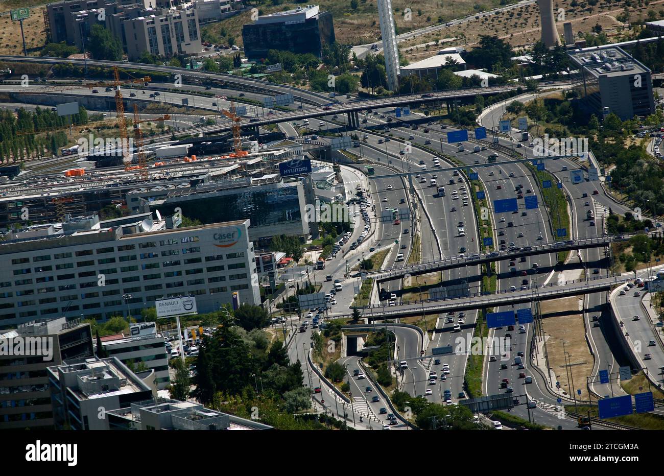 MADRID, 12 juin 2013. Rapport vues de Madrid depuis le toit de Torre Espacio, dans l'image Burgos autoroute A1. Image Oscar del Pozo (ARCHDC) Oscar del Pozo. Crédit : Album / Archivo ABC / Oscar del Pozo Banque D'Images