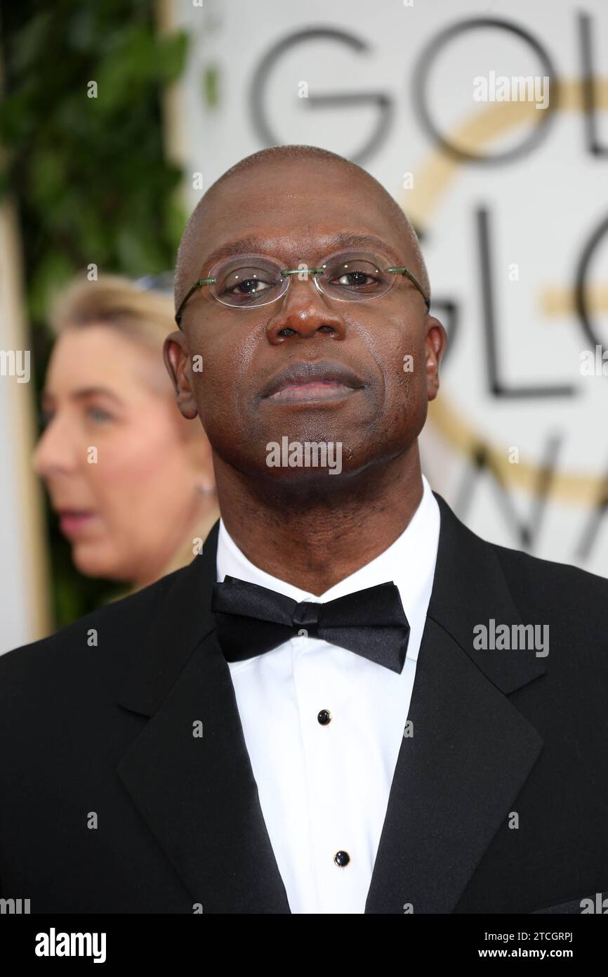 **FICHIER PHOTO** André Braugher est décédé. BEVERLY HILLS, CA - JANVIER 12 : Andre Braugher à la 71e cérémonie annuelle des Golden Globe Awards à l'hôtel Beverly Hilton de Beverly Hills, Californie, le 12 janvier 2014. Copyright : xJanicexOgata/MediaPunchx Banque D'Images