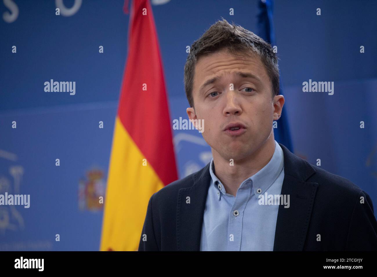 Madrid, 06/08/2021. Conférence de presse de Íñigo Errejón au Congrès des députés. Photo : Isabel Permuy. ARCHDC. Crédit : Album / Archivo ABC / Isabel B. Permuy Banque D'Images