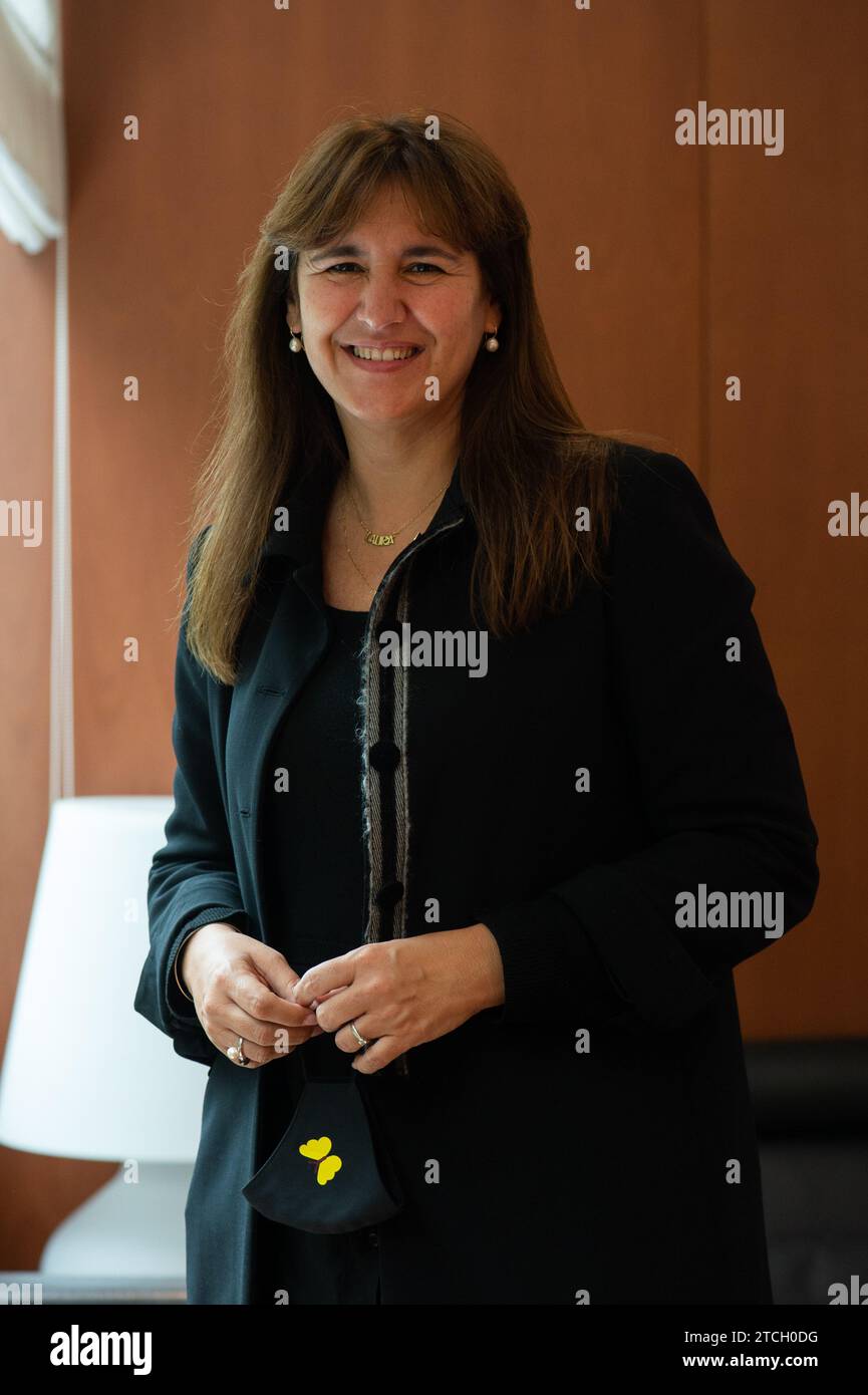Gérone, 11/12/2021. Cabinet de la présidente du Parlement, Laura Borrás. Photo : Inés Baucells. ARCHDC. Crédit : Album / Archivo ABC / Inés Baucells Banque D'Images