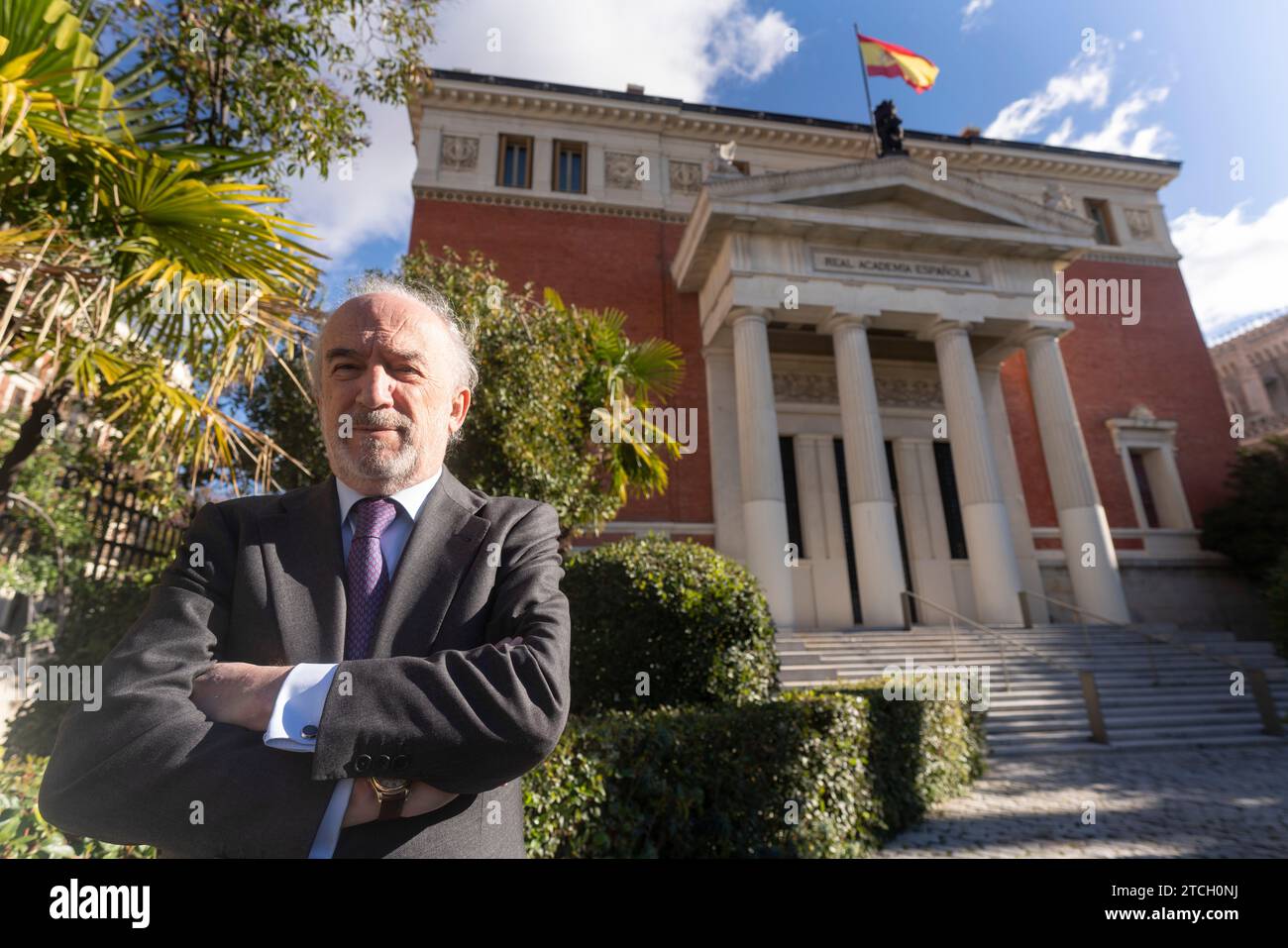 Madrid, 12/02/2021. Santiago Muñoz Machado, directeur de l'Académie royale espagnole (RAE). Photo : Matías Nieto. Archdc. Crédit : Album / Archivo ABC / Matías Nieto Koenig Banque D'Images