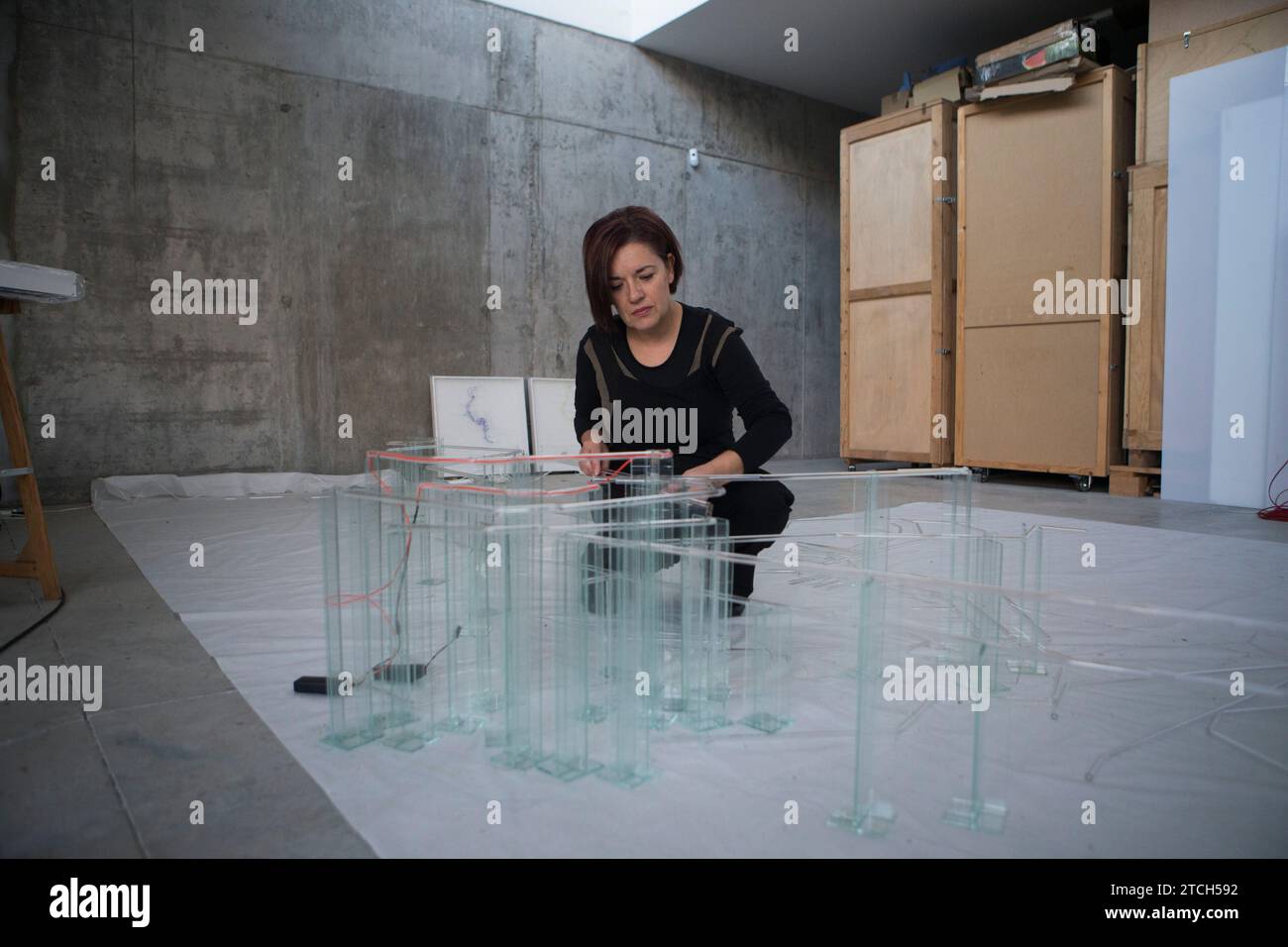 Madrid, 12/04/2016. Entretien avec la sculptrice Esther Pizarro. Photo : Ángel de Antonio ARCHDC. Crédit : Album / Archivo ABC / Ángel de Antonio Banque D'Images Madrid, 12/04/2016. Entretien avec la sculptrice Esther Pizarro. Photo : Ángel de Antonio ARCHDC. Crédit : Album / Archivo ABC / Ángel de Antonio Banque D'Images