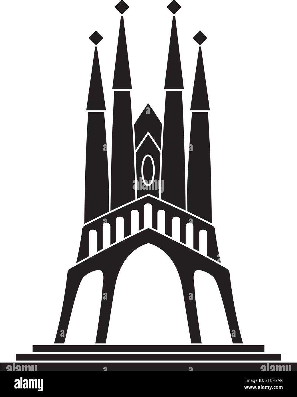 Basilique de la sainte famille Banque d'images noir et blanc Alamy