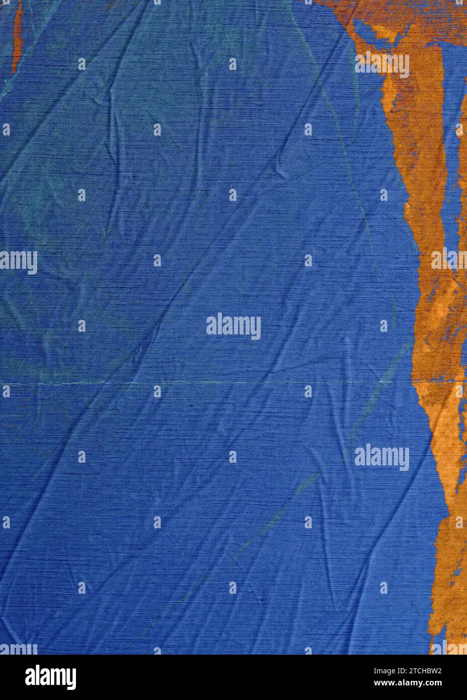 Papier bleu déchiré, avec espace pour la copie, grunge texturé, fond de mur altéré Banque D'Images
