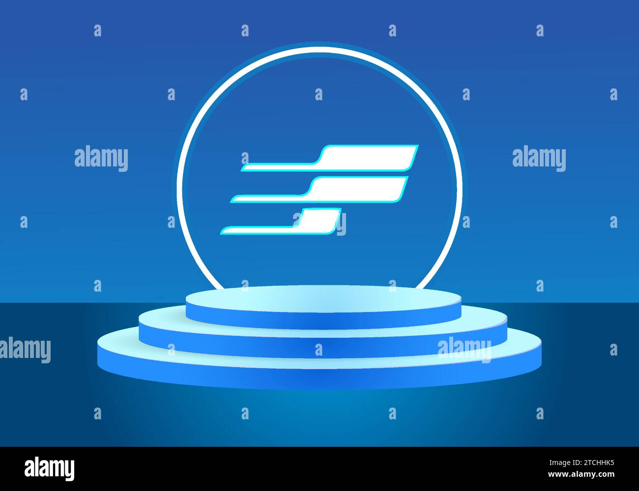 Lettre EF logo bleu. Conception de logo de vecteur pour les entreprises. Illustration de Vecteur