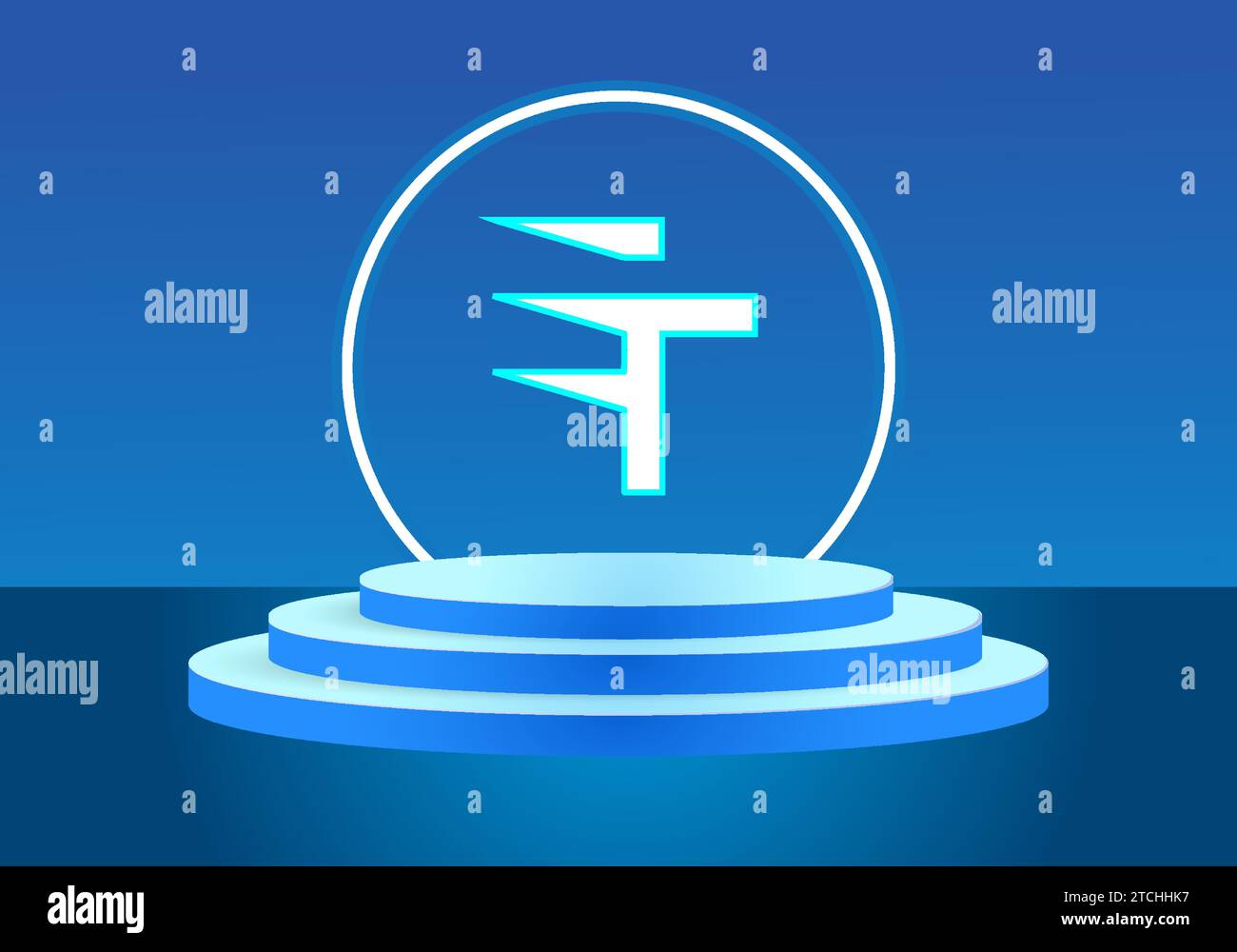 Signe logo bleu lettre et. Conception de logo de vecteur pour les entreprises. Illustration de Vecteur