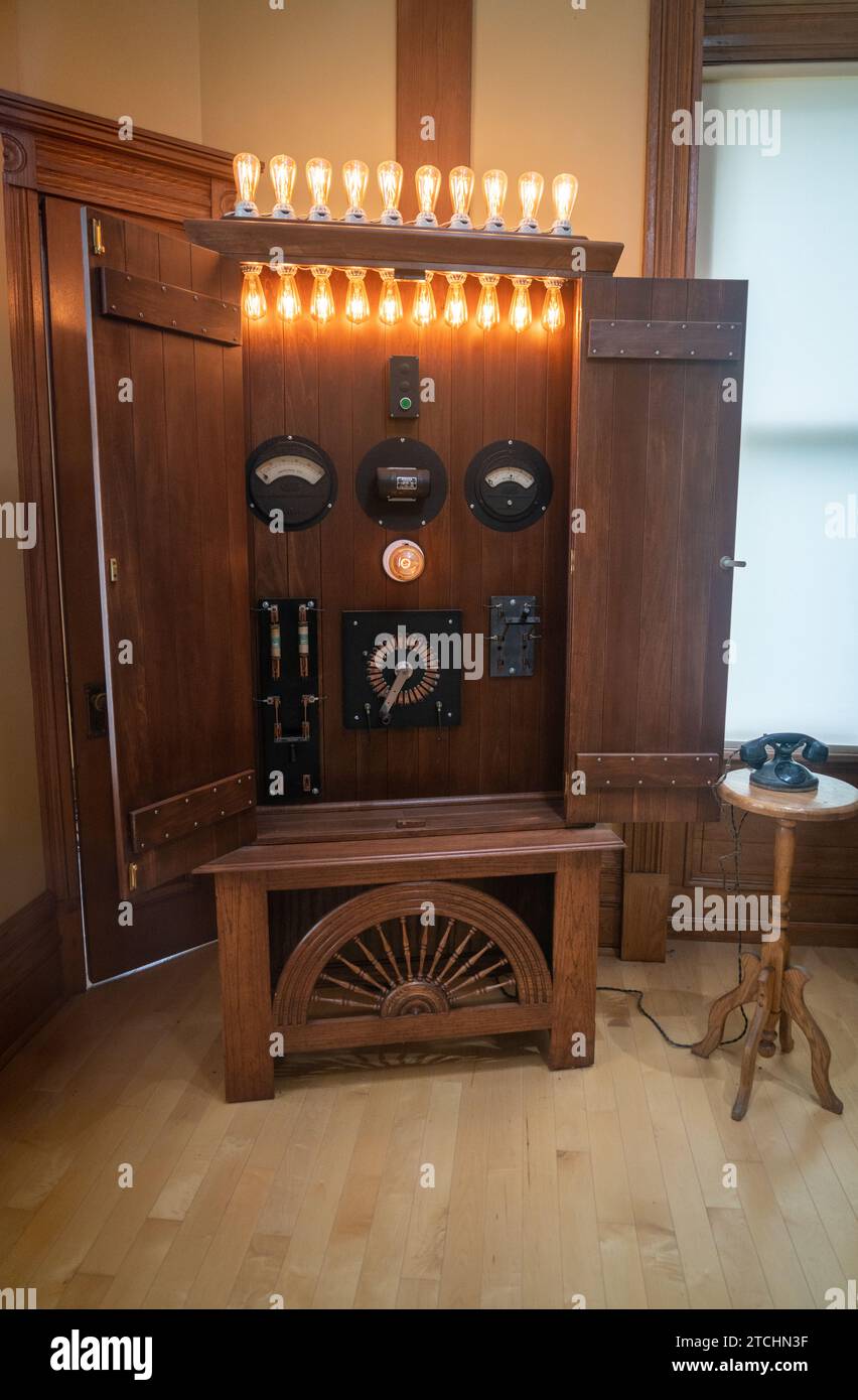 Chaise électrique à Ohio State Reformatory, prison historique située à Mansfield, Ohio Banque D'Images