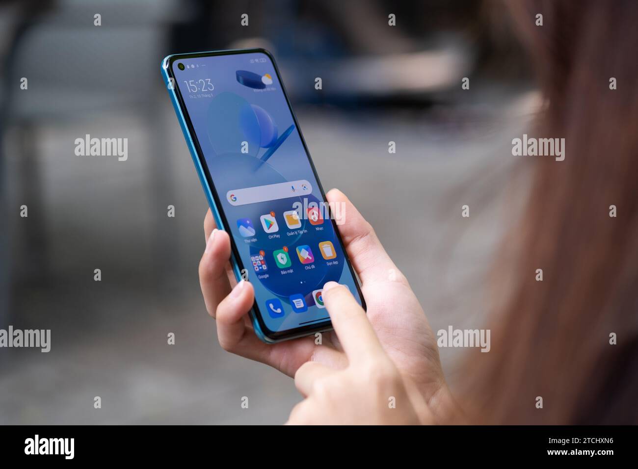 HCMC, VN - smartphone Xiaomi 11 Lite pour un usage éditorial Banque D'Images
