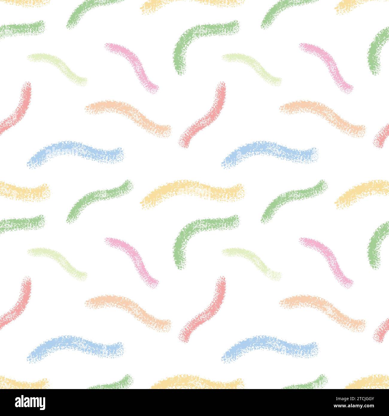 Fond de motif sans couture multicolore avec des tirets de doodle de charbon, des lignes bouclées. Modèle sans couture de style enfantin de vecteur dessiné à la main. backgrou abstrait Illustration de Vecteur