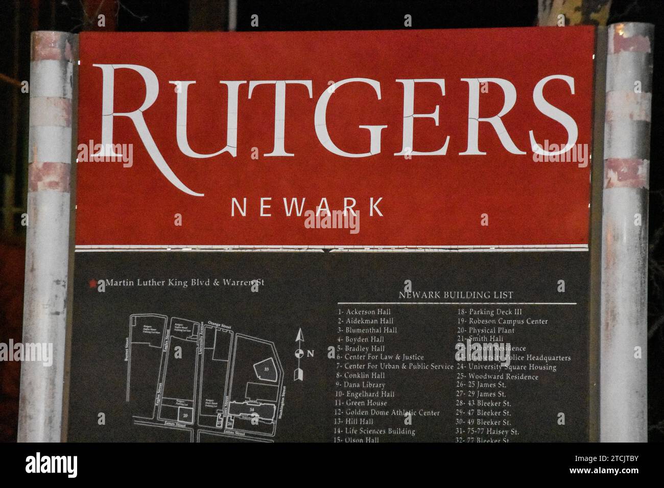 Newark, États-Unis. 13 décembre 2023. Université Rutgers - Campus de Newark photographié à Newark. L'administration Biden a ouvert une enquête à l'Université Rutgers - Newark Campus à Newark, New Jersey qui est maintenant sur la liste des écoles sous contrôle fédéral depuis le début de la guerre Israël-Hamas en octobre 2023. Crédit : SOPA Images Limited/Alamy Live News Banque D'Images