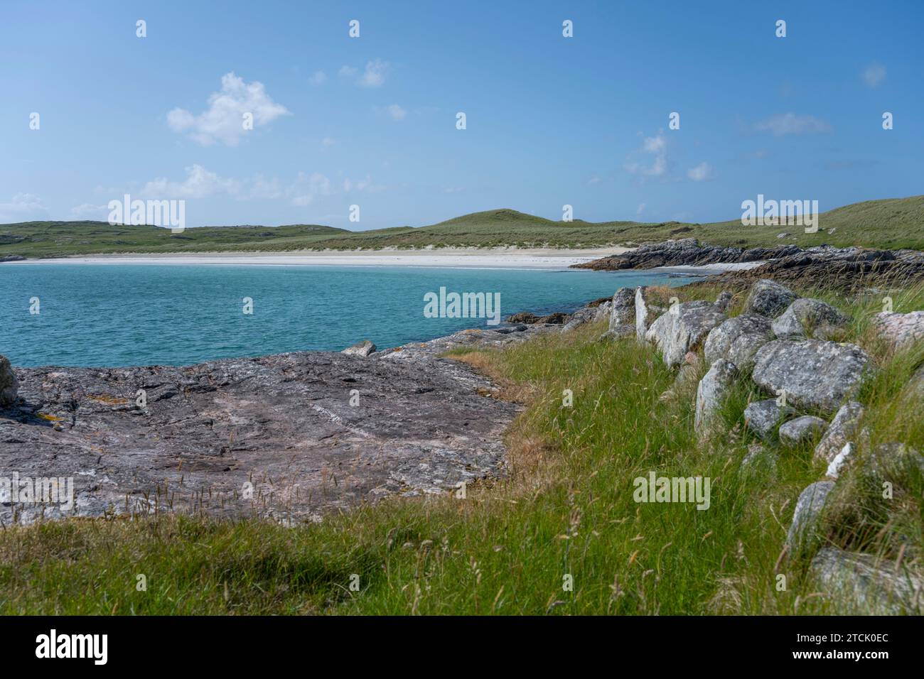 L'île de Taransay dans les Hébrides extérieures est la plus grande île inhabitée d'Écosse, au Royaume-Uni Banque D'Images