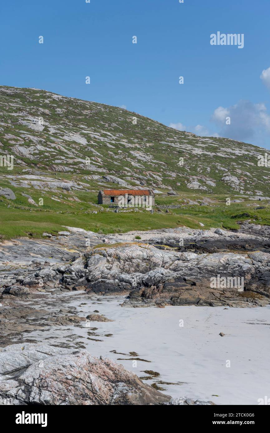 L'île de Taransay dans les Hébrides extérieures est la plus grande île inhabitée d'Écosse, au Royaume-Uni Banque D'Images