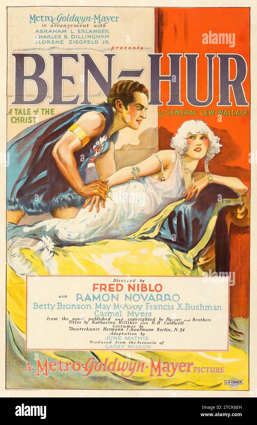 Ben-Hur (MGM, 1925). Affiche de vieux film feat Ramon Novarro Banque D'Images