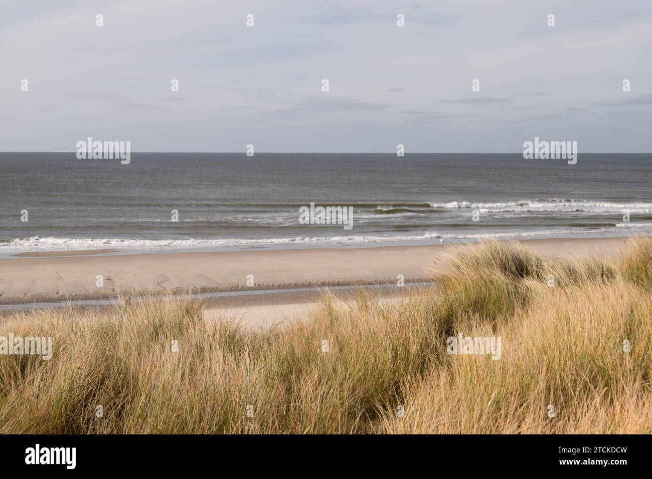 La plage sur l'île néerlandaise de Texel. Banque D'Images