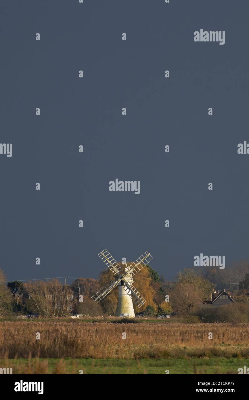 Norfolk Thurne Windmill Mill Windpump décembre 2023 Banque D'Images