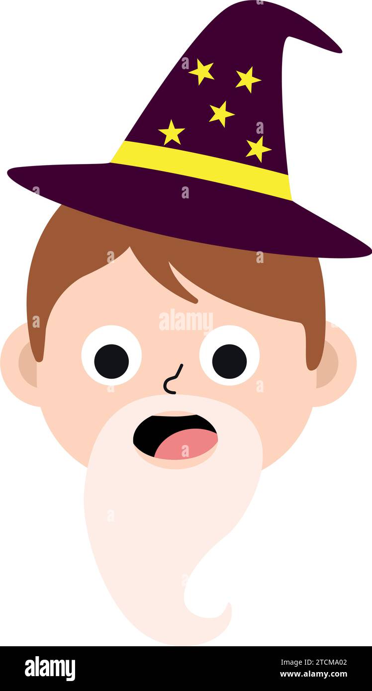 Mignon assistant masculin halloween costume avatar Vector Illustration de Vecteur