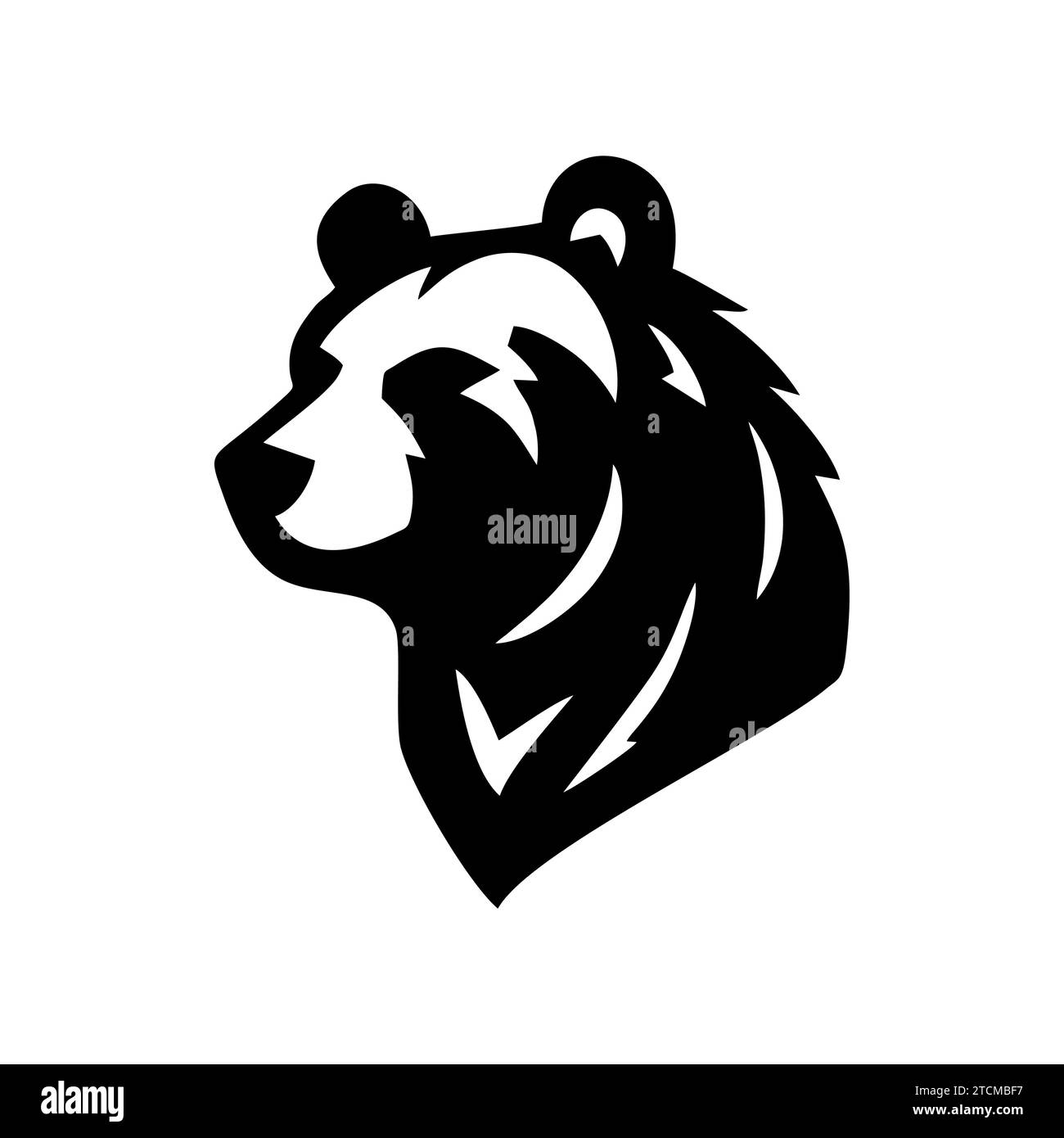 Croquis tête d'ours dessiné à la main. Les animaux sauvages portent icône isolée sur fond blanc. Illustration vectorielle Illustration de Vecteur