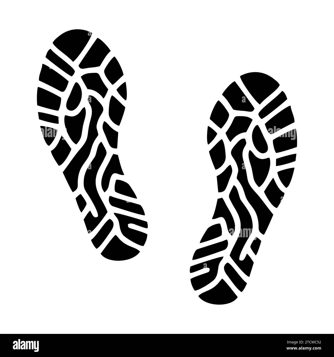 Empreinte des chaussures de running. Icône représentant une chaussure de sport. Illustration vectorielle Illustration de Vecteur
