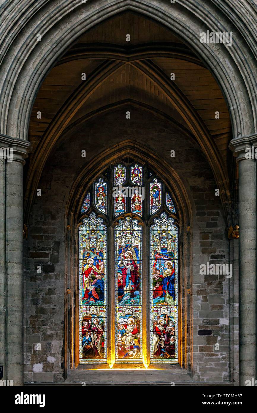 Intérieur de la cathédrale de Ripon, Yorkshire du Nord Banque D'Images