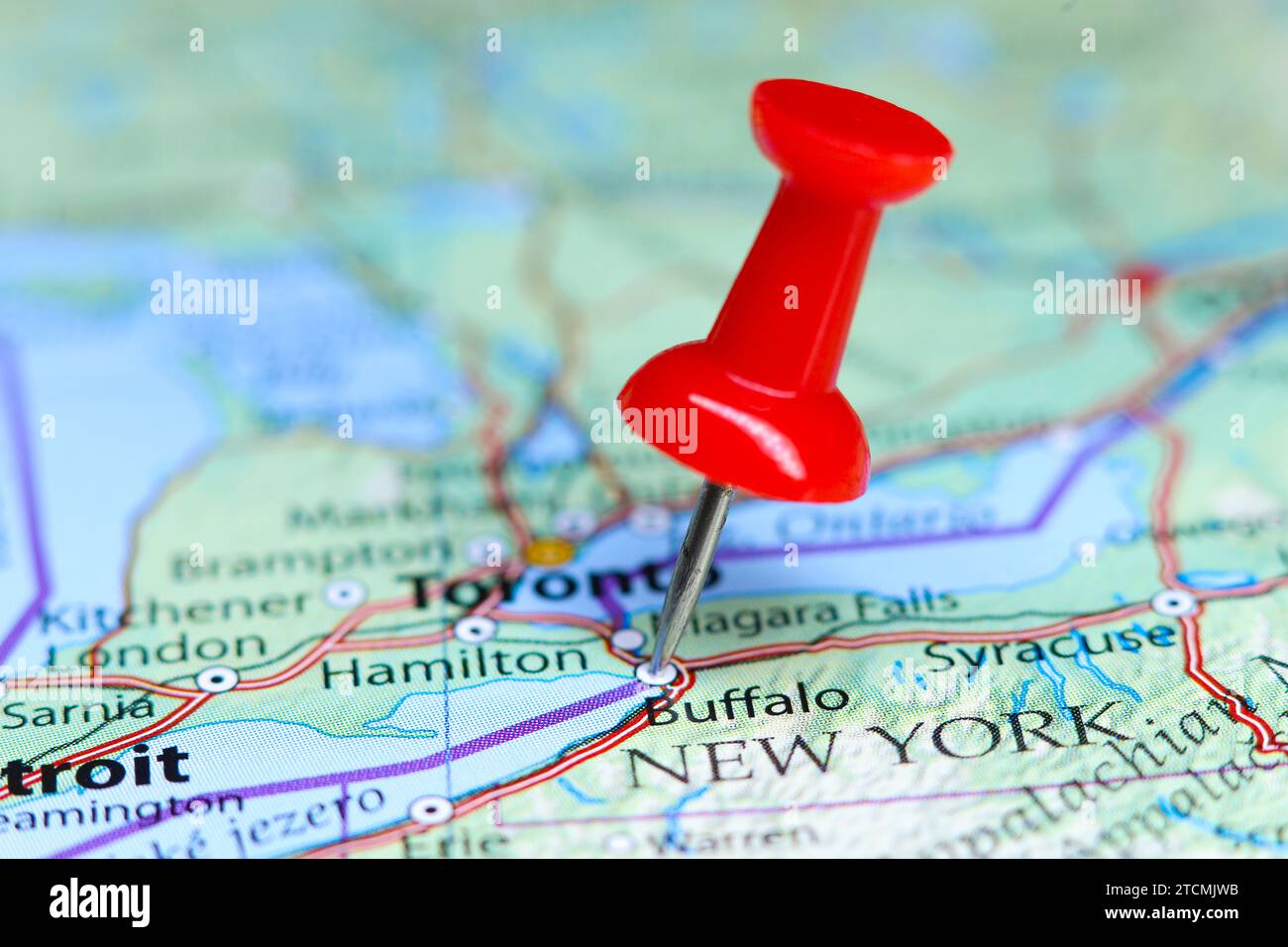 Buffalo, New York PIN sur la carte Banque D'Images