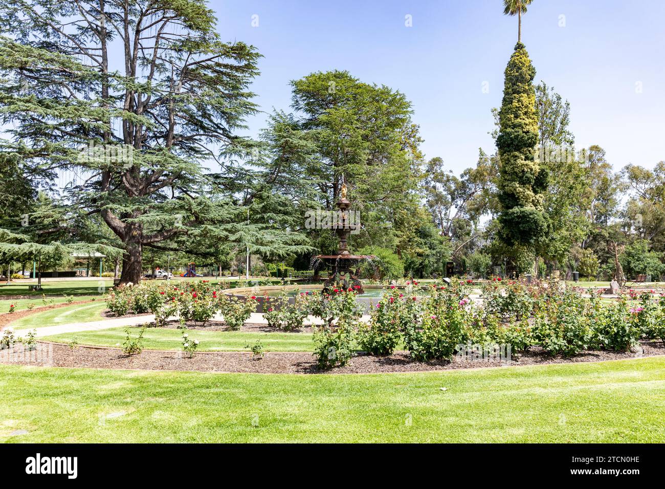 Jardins commémoratifs de la victoire dans le centre-ville de Wagga Wagga, Nouvelle-Galles du Sud, Australie Banque D'Images