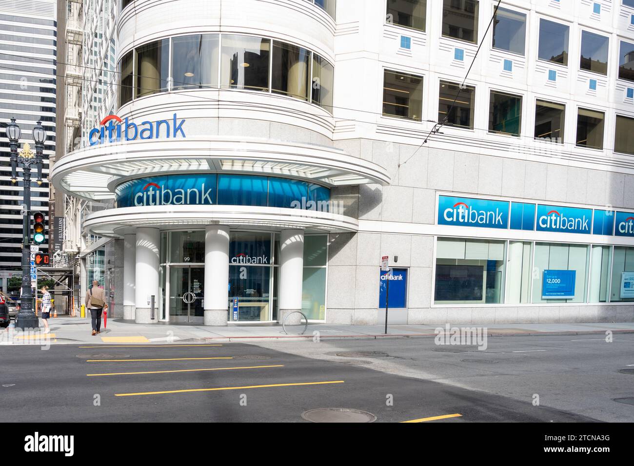 Citibank au 99 Post St, à San Francisco, Californie, États-Unis Banque D'Images