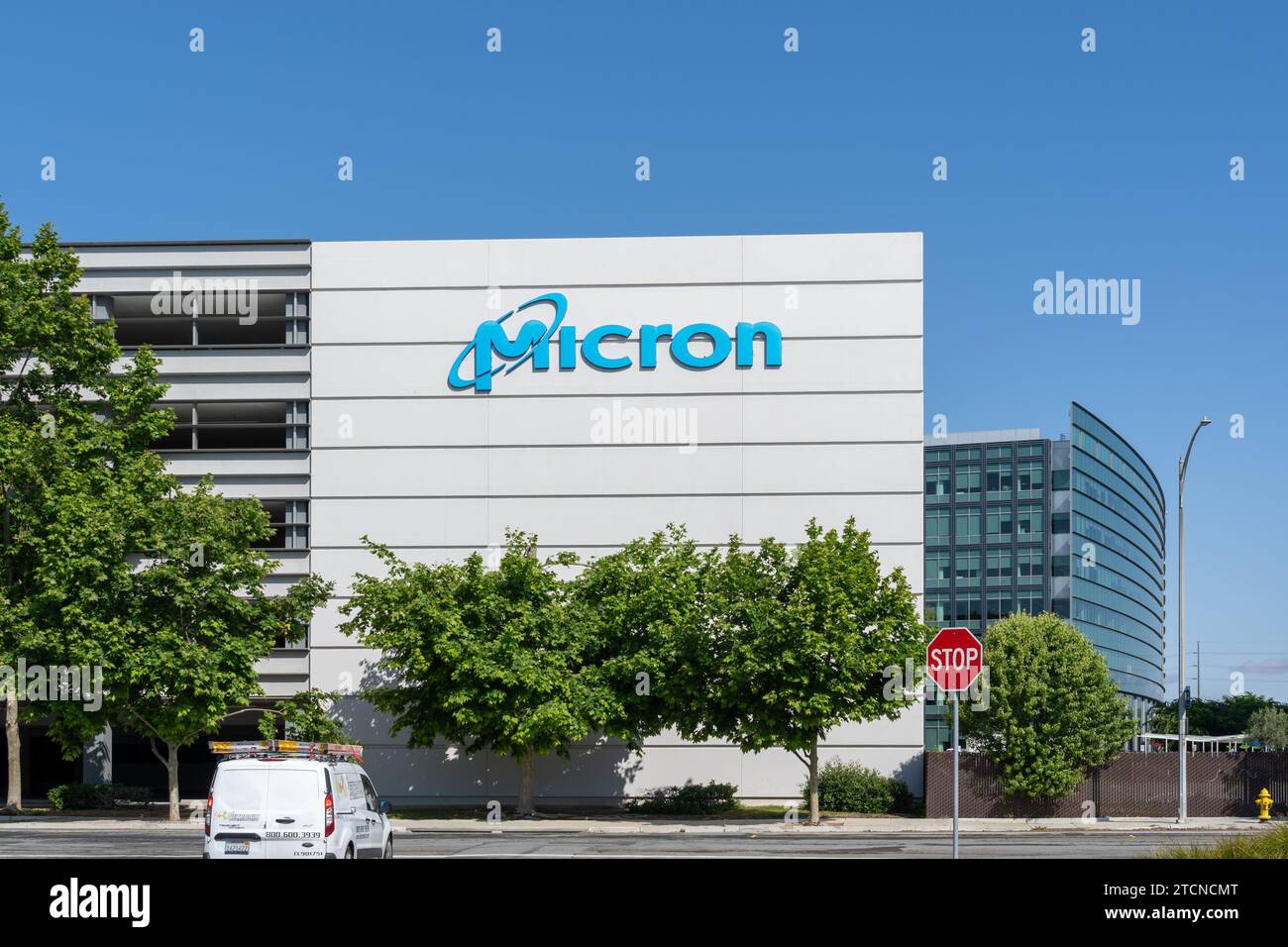Immeuble de bureaux Micron Technology dans la Silicon Valley, San Jose, CA, États-Unis Banque D'Images