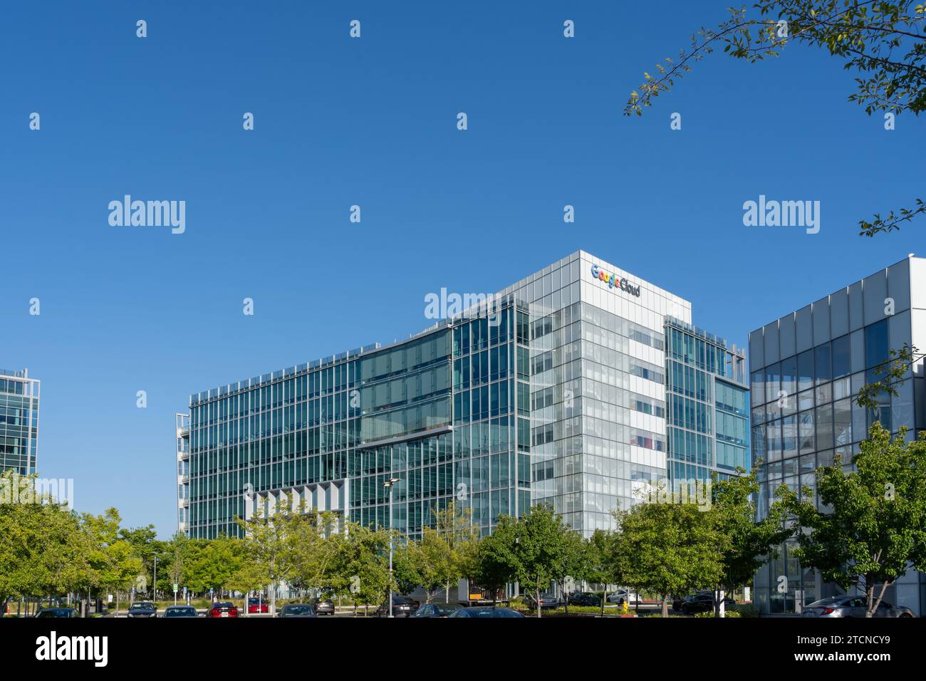 Bureau Google Cloud sur son campus à Sunnyvale, Californie, États-Unis Banque D'Images