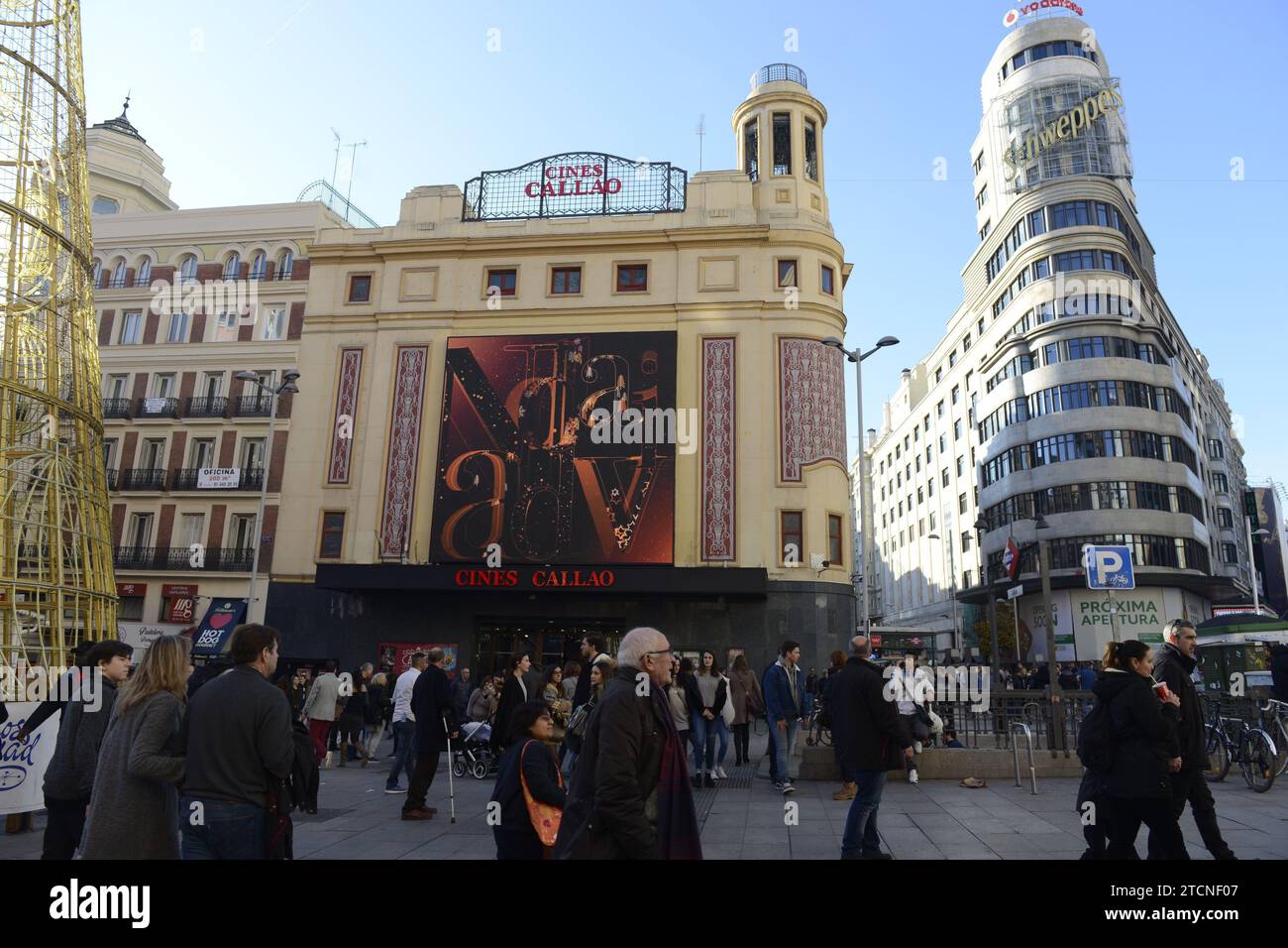 Madrid, 10/12/2016. Les cinémas Callao ont 90 ans. Photo : Maya Balanya Archdc. Crédit : Album / Archivo ABC / Maya Balanya Banque D'Images