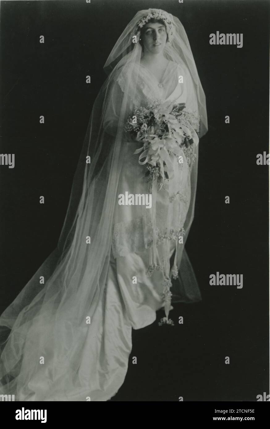 Eleanor Wilson épouse William Gibbs McAdoo à la Maison Blanche le 7 mai 1914, six mois après le mariage de sa sœur. Le mois suivant, l'assassinat du trône autrichien déclenche la déclaration de la première Guerre mondiale et marque le début de la fin du rôle des États-Unis en tant que simple spectateur des affaires mondiales. Crédit : Album / Archivo ABC Banque D'Images