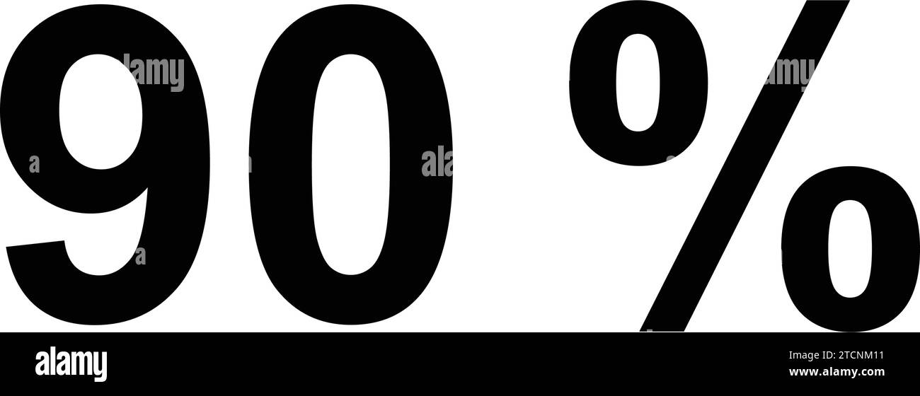 conception d'illustration vectorielle 90% icône Illustration de Vecteur