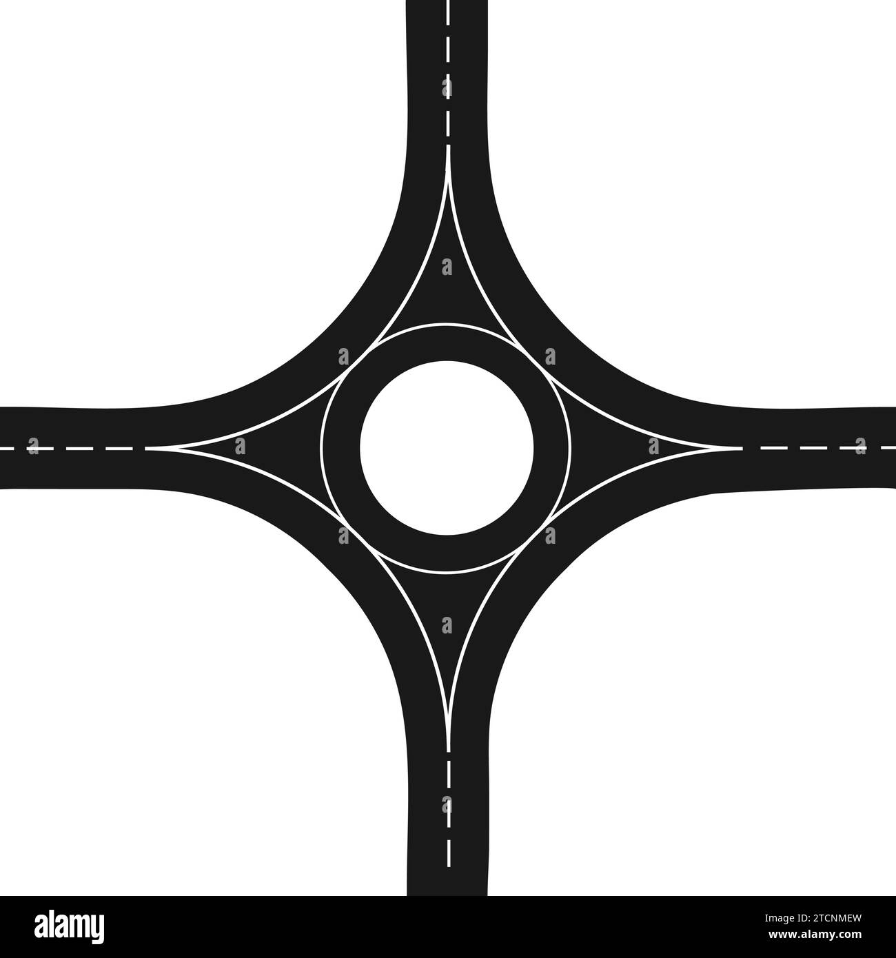 conception d'illustration vectorielle d'icône d'intersection de route Illustration de Vecteur