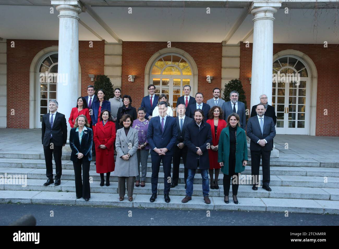 Madrid, 01/14/2020. Palais de Moncloa. Première réunion du gouvernement progressiste de Pedro Sánchez pour la XIVe législature. Photo : Jaime García. ARCHDC. Crédit : Album / Archivo ABC / Jaime García Banque D'Images