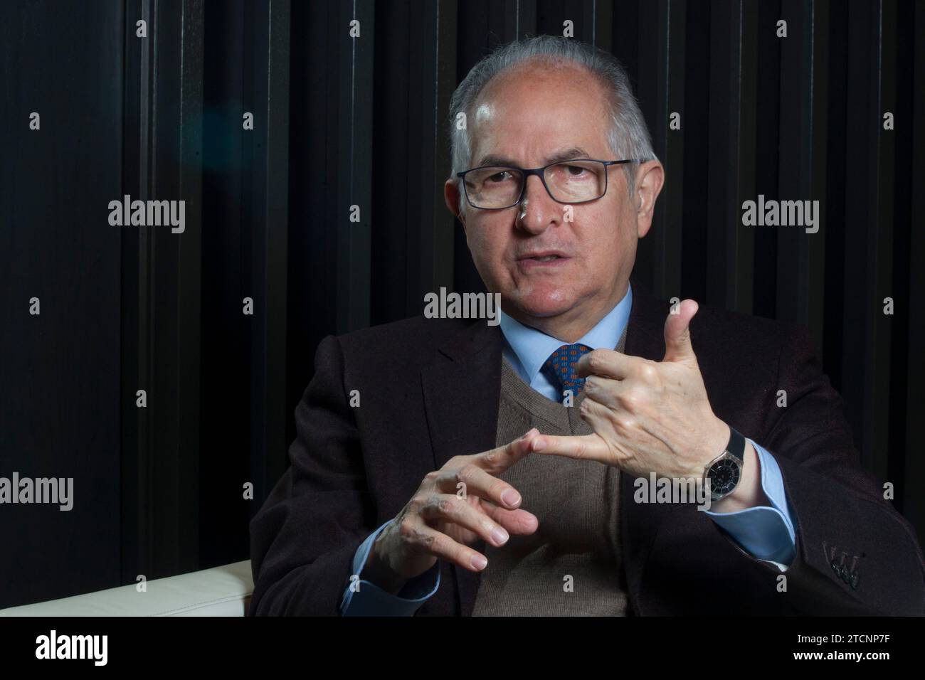 Madrid, 12/18/2019. Entretien avec Antonio Ledezma, ancien maire de Caracas photo : Isabel Permuy ARCHDC. Crédit : Album / Archivo ABC / Isabel permuy Banque D'Images