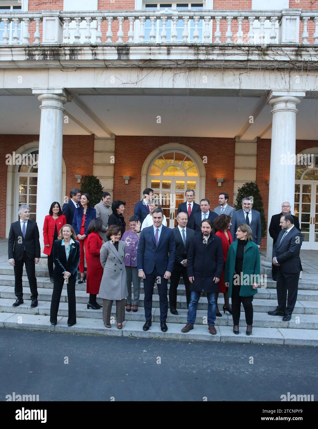 Madrid, 01/14/2020. Palais de Moncloa. Première réunion du gouvernement progressiste de Pedro Sánchez pour la XIVe législature. Photo : Jaime García. ARCHDC. Crédit : Album / Archivo ABC / Jaime García Banque D'Images