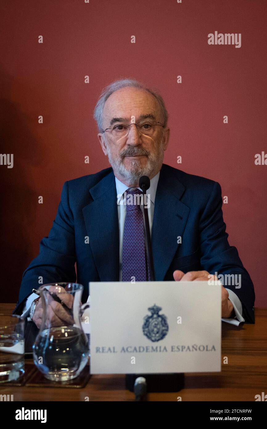 Madrid, 01/20/2020. Santiago Muñoz Machado présente le rapport réalisé sur le langage inclusif. Photo : Maya Balanya. ARCHDC. Crédit : Album / Archivo ABC / Maya Balanya Banque D'Images