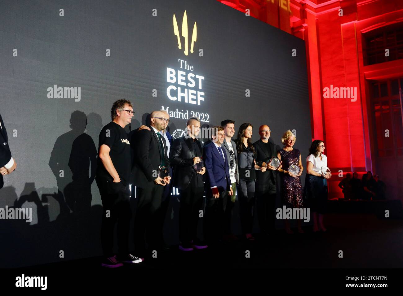 Madrid, 09/20/2022. Palais du bureau de poste. Le Gala des Prix du meilleur Chef, avec Dabiz Muñoz comme meilleur Chef du monde et Joab Roca et Andoni Luis Aduriz parmi les gagnants. Photo : Guillermo Navarro. ARCHDC. Crédit : Album / Archivo ABC / Guillermo Navarro Banque D'Images