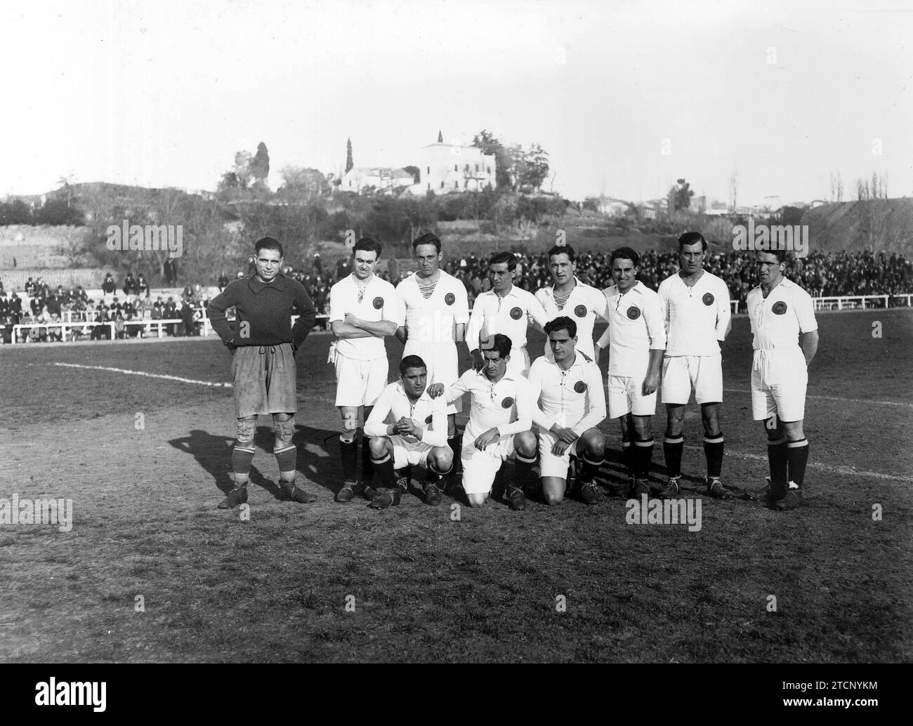 Protagonistes - joueurs - alignements - alignement du Real Madrid le 12/18/1927. Crédit : Album / Archivo ABC Banque D'Images