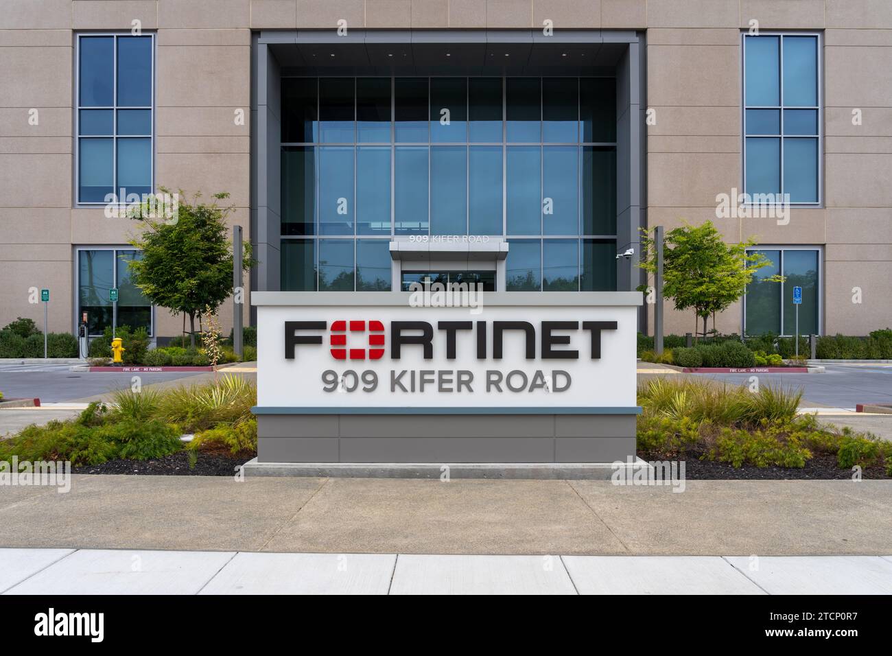Siège de Fortinet à Sunnyvale, Californie, États-Unis Banque D'Images