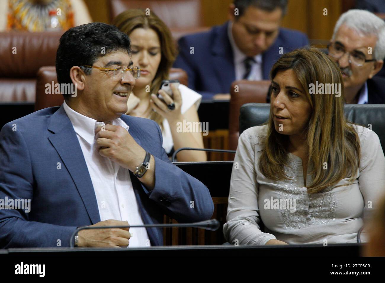 Séville. 27 juin 2012. Parlement d'Andalousie validation du plan d'ajustement des coupes de l'Office. Photo : Raul Doblado. Archsev Raul doublé. Crédit : Album / Archivo ABC / Raúl Doblado Banque D'Images