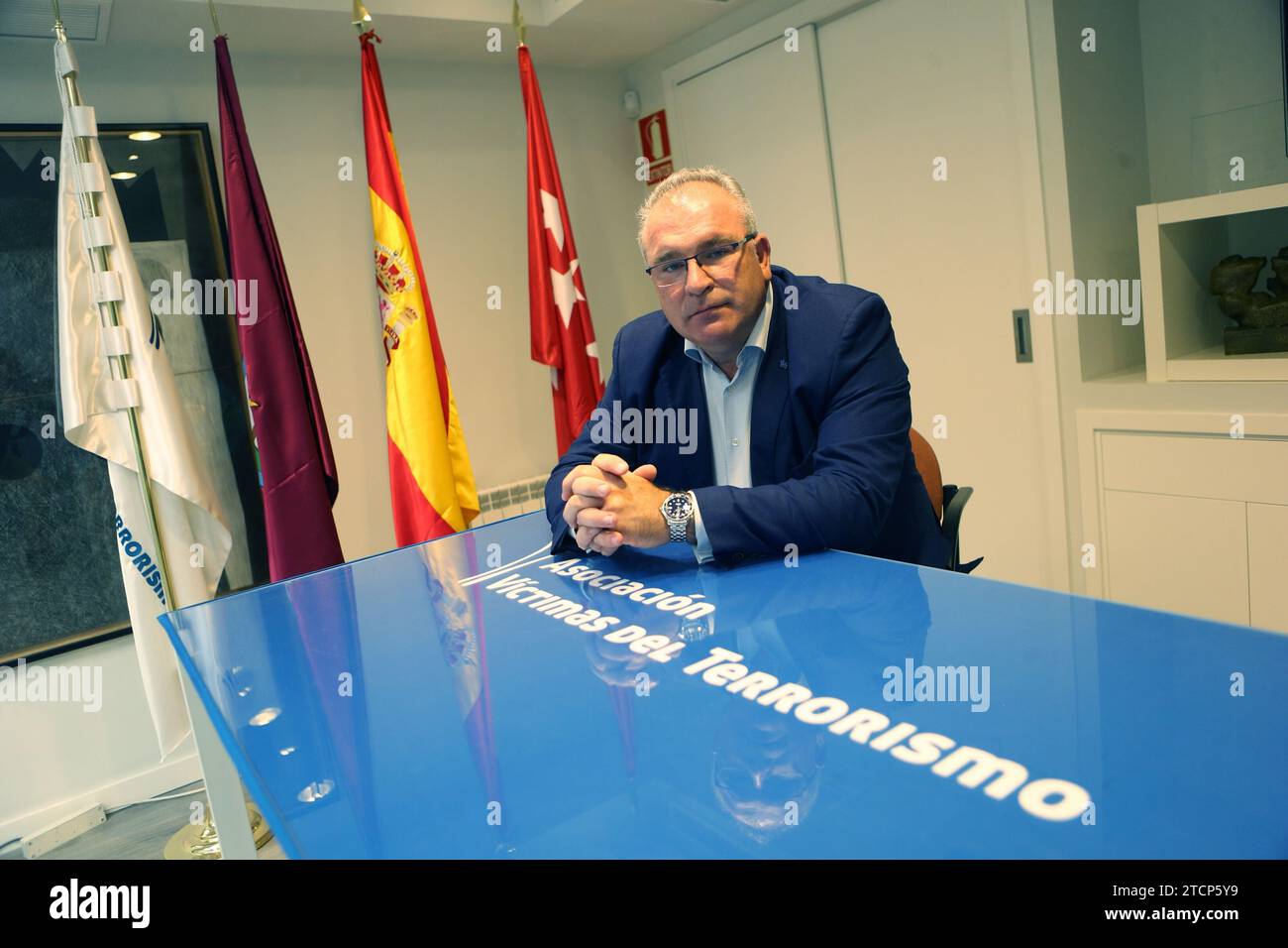 Madrid, 05/24/2016. Entretien avec Alfonso Sánchez, président de l'Association des victimes du terrorisme, AVT. Photo : Ernesto Agudo ARCHDC. Crédit : Album / Archivo ABC / Ernesto Agudo Banque D'Images