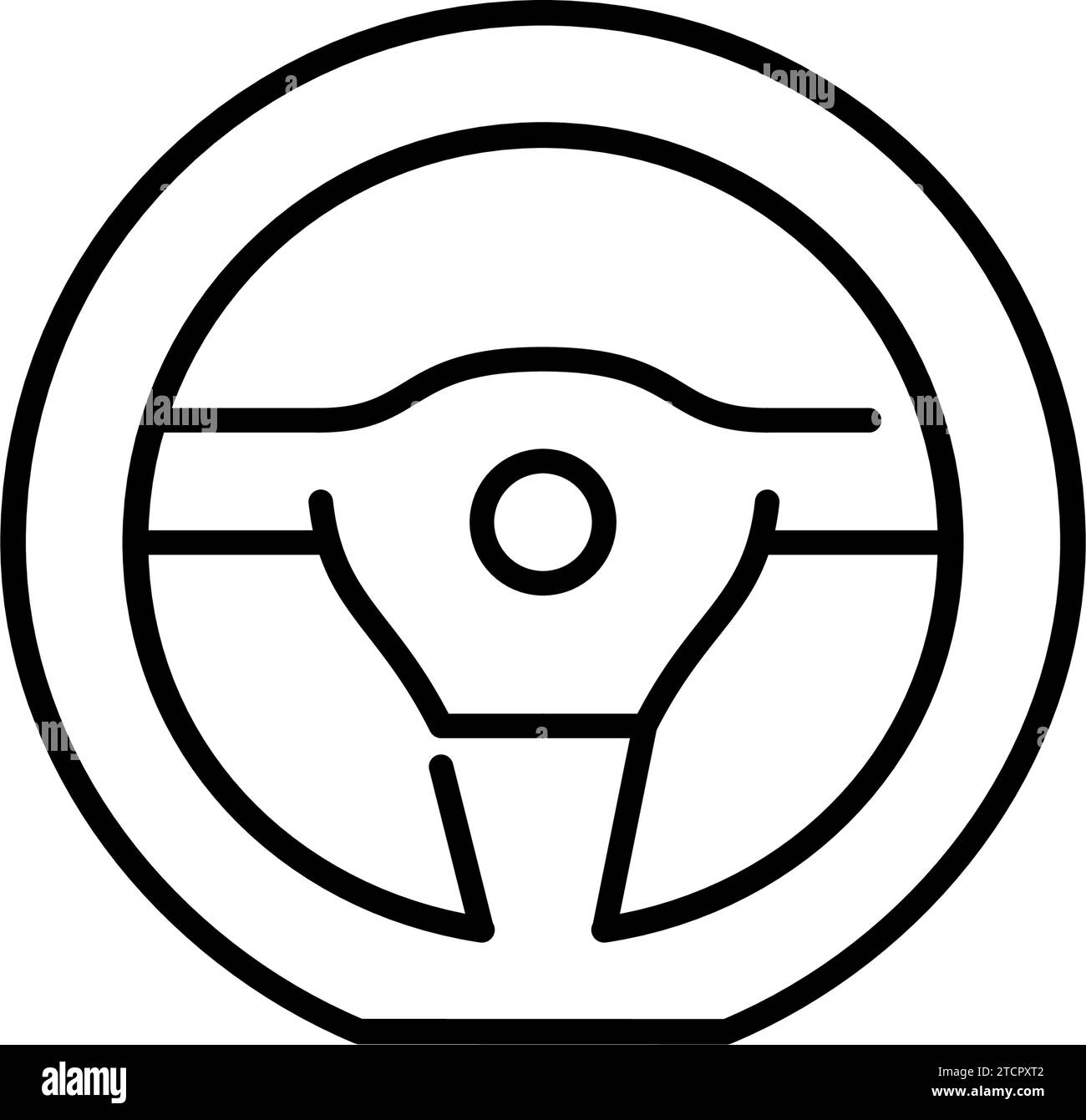 Volant de direction de voiture. Contour modifiable et parfait au pixel près Illustration de Vecteur