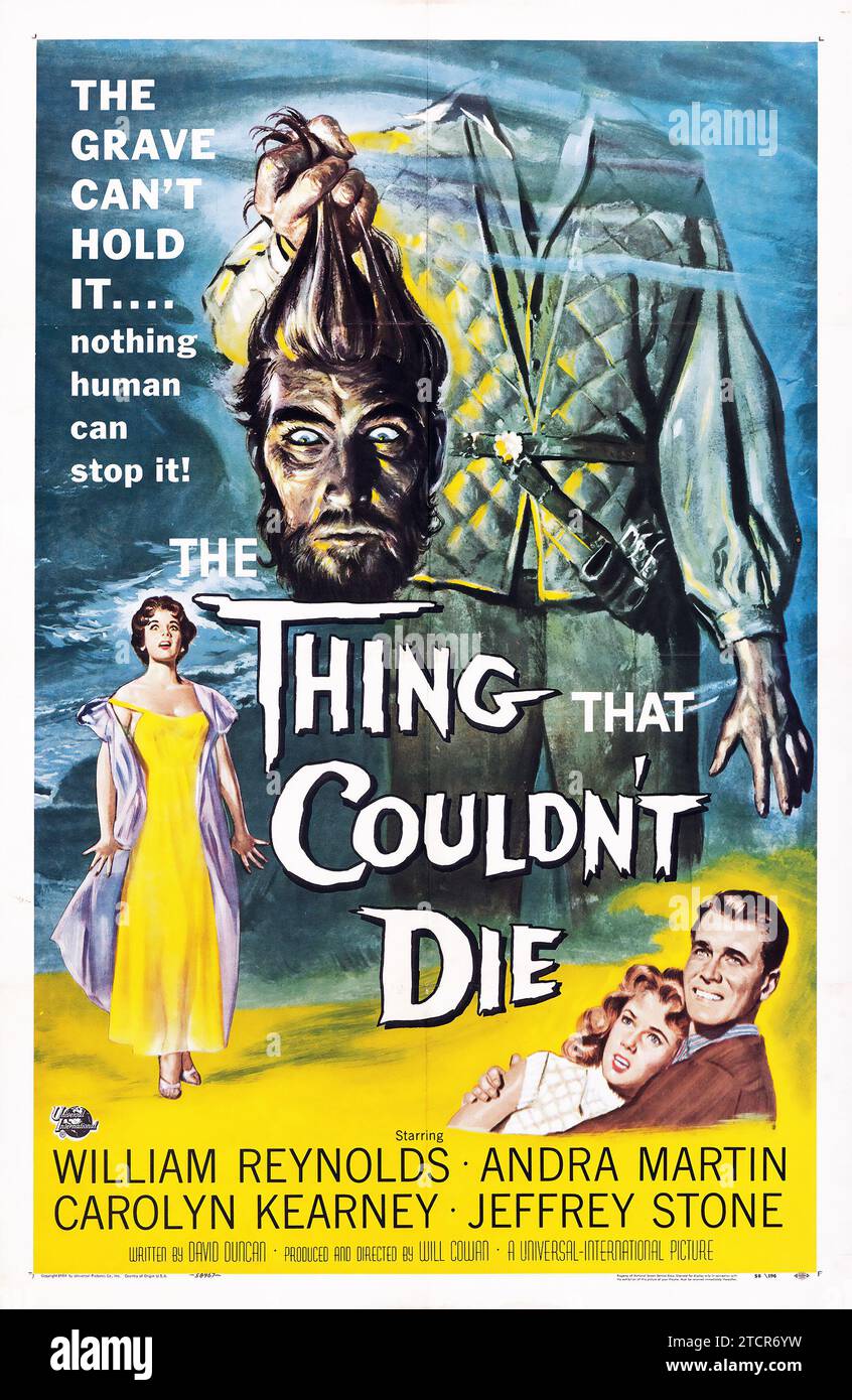 The Thing That couldn't Die (Universal International, 1958) affiche de film d'horreur vintage Banque D'Images