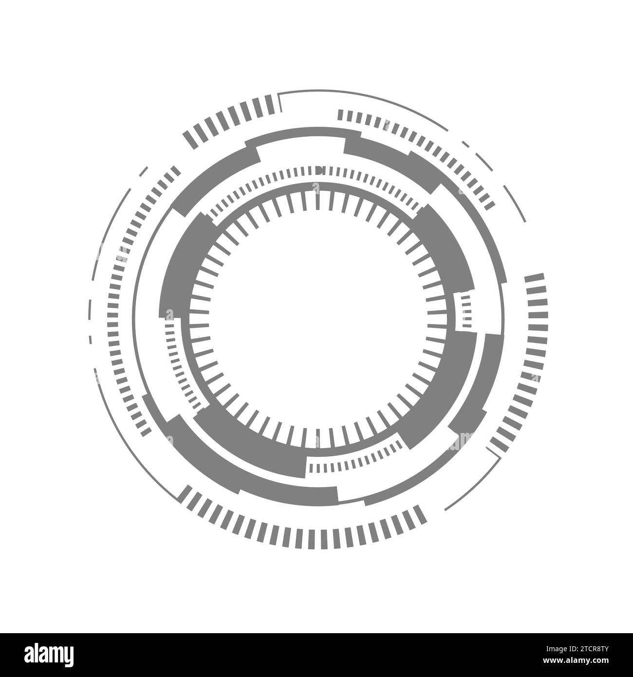 Fond de technologie de cercle virtuel HUD. Abstract Digital Circle Technology UI futuriste Illustration de Vecteur