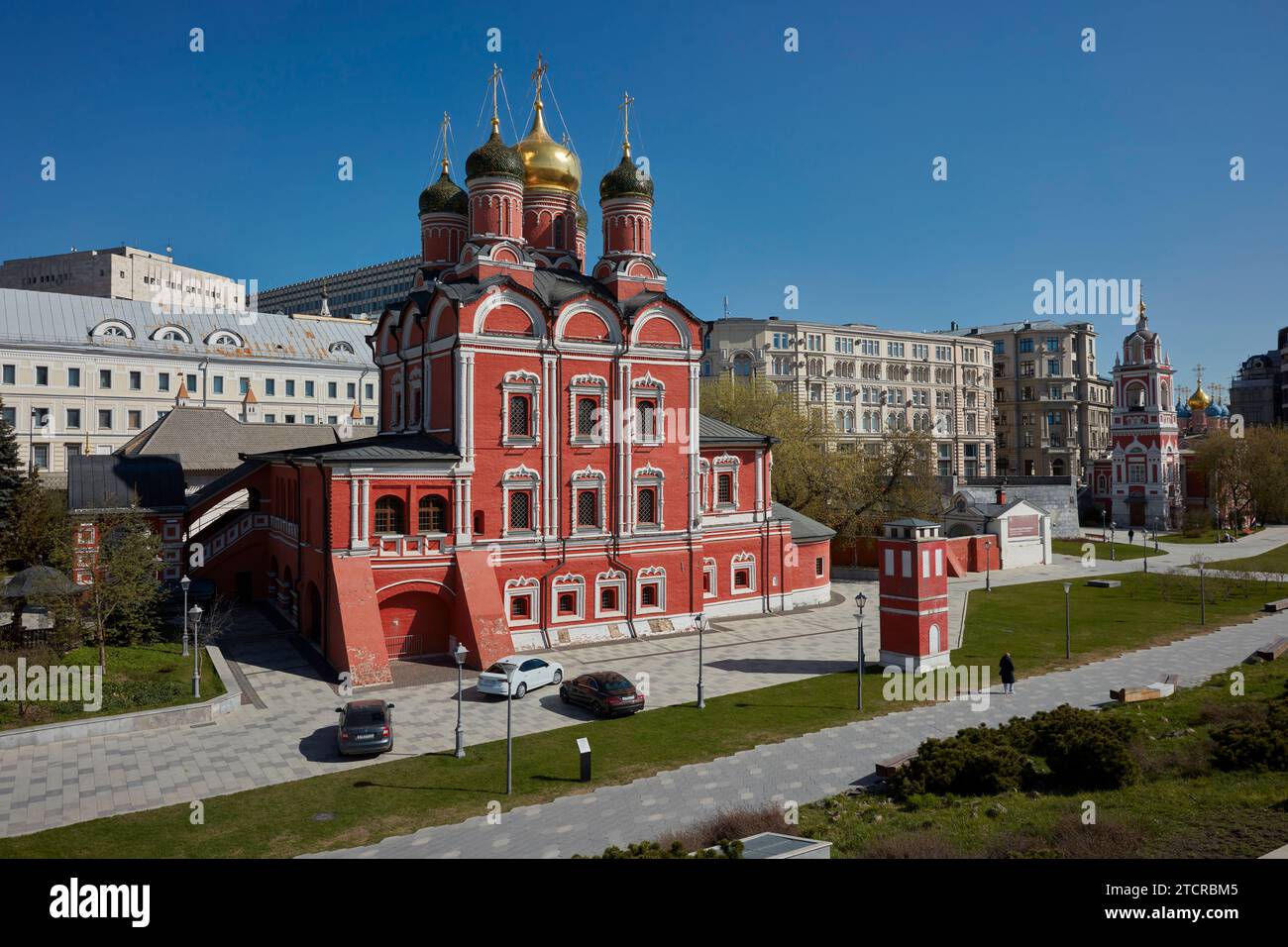 Cathédrale du 17e siècle de l’icône de la mère de Dieu « le signe » (Znamensky Sobor). Varvarka Street, Moscou, Fédération de Russie. Banque D'Images