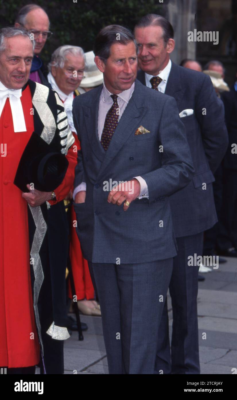 Prince Charles, Prince de Galles à l'Université de Durham pour la cérémonie de son diplôme 1 juillet 1998 photo des Archives Henshaw Banque D'Images